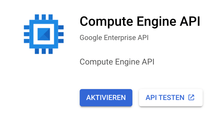 Compute Engine API aktivieren